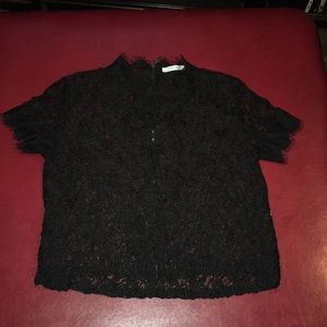 🔥Zara Trafaluc women’s black lace sheer blouse🔥